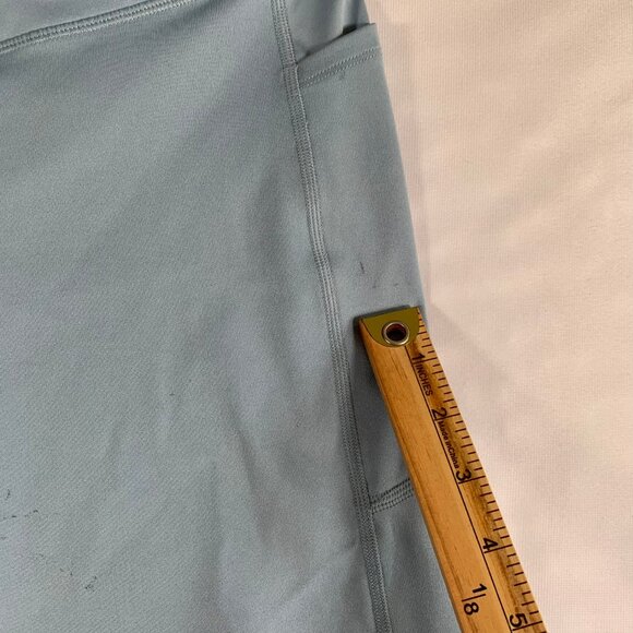 KENSIE WOMENS LARGE BLUE BIKER SHORTS COMFORT STRETCH POCKETS LOUNGE 6’’ INSEAM - Picture 3 of 11